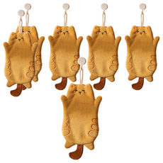 擼貓感超吸水擦手巾 25 x 15cm 黃貓, 1條, 6條