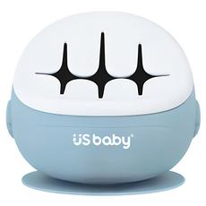 US baby 優生 C'est bon 多功能吸盤碗, 藍色, 1個