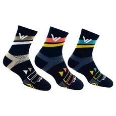 woawoa 四向止滑能量激發登山襪 中高筒3入組 專業登山健行襪 止滑耐磨吸濕排汗, L, 1入, Black