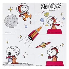 U-House 樺新 snoopy 史努比拼圖杯墊組 星際大探險, 多色, 1組