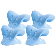 人體工學頸椎指壓按摩枕 C型頸椎枕, 牽引+按摩+指壓三合一, 每天8-15分鐘頸椎壓力OUT！, 4個