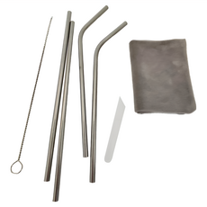 minono 米諾諾 304 不鏽鋼吸管 7件式攜帶組, 6個, 1組