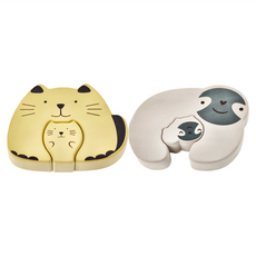 OMORY 趣味動物安全防護門擋, 貓咪 + 樹懶, 1組