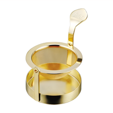 SALUS 佐藤金屬 旋轉式濾茶器 古典金, 80 x 55 x 70mm, 1個