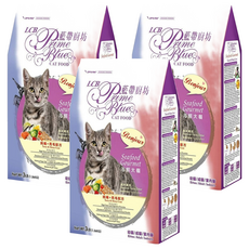 LCB 藍帶廚坊 幼貓/成貓/室內貓適用 海鮮大餐/海陸雙拼 乾糧, 挑嘴 + 亮毛, 1.36kg, 3袋