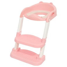PUKU 藍色企鵝 StepUp摺疊輔助便器, 夢幻霧粉色/前凸設計/底部防滑設計, 可調整高度/踏腳板角度高度調整, 霧粉色, 1個