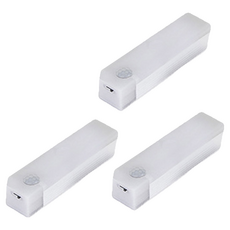 LED磁吸人體感應燈10cm 白光 磁吸安裝 USB充電, 3個