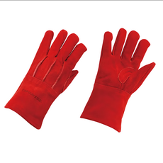 CAPTAIN STAG 鹿牌 戶外軟皮手套 紅色 M/L, 營火與燒烤適用 內襯棉織材質, 1雙