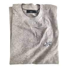 BOHRHOO 美式復古廣告T恤 花灰色 純棉短袖, M