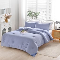 JAROI 石墨烯德芙絨可水洗冬被 親膚抗菌, 藍色