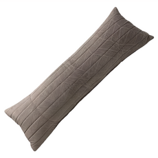 J&N 木紋絎縫長抱枕 100%聚酯纖維, 120 x 40cm, 藕色