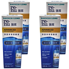 BAUSCH LOMB 博士倫 瑞霖 淨潔多效保養液, 120ml, 4瓶