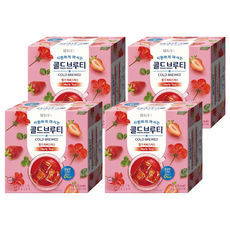 Damtuh 丹特 冷泡零卡水果茶 草莓芙蓉花茶 Set, 1.5g, 40包, 4盒