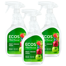 ECOS 天然環保蔬果清潔噴霧, 有效去除油脂汙垢 650ml, 3瓶