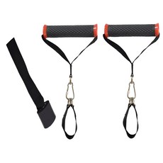 THUNDERS 桑德斯 健康用品運動復健健身繩索訓練握把, 活力紅, 1組