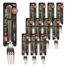 樂司廚品 不鏽鋼中餐叉 #304 18-8, K3656, 1組