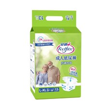 安親 FeelFree 成人紙尿褲 防漏加強, L~XL(38~58吋), 13片, 1包