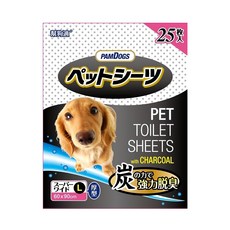 PAMDOGS 幫狗適 寵物竹炭尿布 厚型 25片 快速吸收 加厚勁性 長效除臭, L(90 x 60cm), 1包