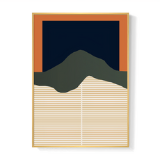 BOLUO GALLERY 菠蘿選畫所 幾何 青山 APAG3404D, 木色