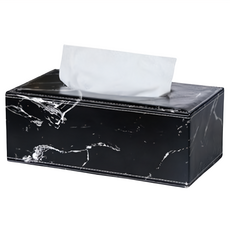 皮革衛生紙盒，大理石紋, 大理石黑, 1個
