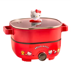 Hello Kitty 凱蒂貓 多功能分離式料理鍋, 3L大容量, 1000W功率, KT-EP02
