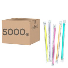 圓圓 單支包裝吸管 618 全色, 1箱, 5000個裝
