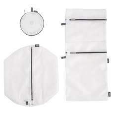 HOLA 和樂家居 雙層洗衣袋4入組合包, 白色, 1組