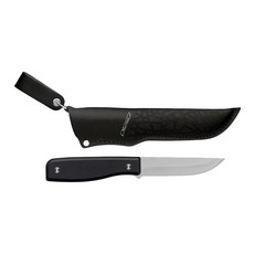 Marttiini 芬蘭北歐直刀 MFT 不銹鋼刀刃 G10外覆軟質柄附皮製刀鞘 露營刀具, MAR354010, 1支