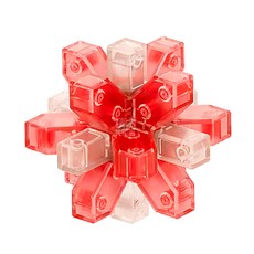 YouRPUZZLE 孔明鎖 梅花鎖 薔薇L2746，益智玩具，訓練手眼協調，激發想像力, 1入