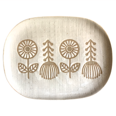 KANESAN HANAtoHA系列 可愛花朵方盤, 米白色, 大(21.5 x 16.5 x 2cm), 1個