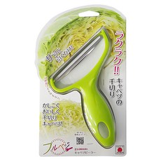 SHIMOMURA 下村 Fru-Veggie 蔬菜高麗菜刨絲器, 不銹鋼刀片 ABS樹脂手柄, 綠色, 1個