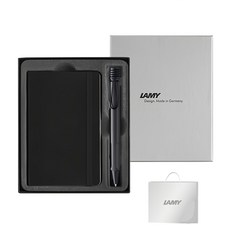 LAMY Safari 原子筆 + 禮物筆記本, 霧面黑, 1套