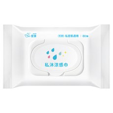 icon 愛康 私沐涼感巾, 無酒精 私密肌適用 80抽, 1包, 432g