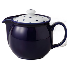 Saikai 西海陶器 日本陶瓷茶壺, 藍丸紋, 附304不鏽鋼濾網, 450ml, 1個