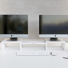 LUDEO 雙螢幕架 LDC-003L 白色