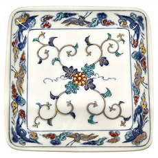 染錦雲鶴皿 5吋(12 x 1.5cm) XL10042-29 1個, 染錦雲鶴