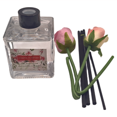 QiMart 法國精油玫瑰造型珪藻土擴香瓶 200mL, 白麝香, 1件