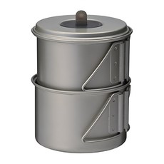 Snow Peak MiniSolo 鈦金屬個人鍋 個人鍋半徑10.9 x 12.5cm + 杯子直徑11 x 7.1cm + 蓋子直徑10.4 x 2.2cm 195g, 灰色, 1個