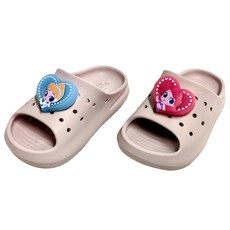 BORUI 柏睿鞋業 迪士尼公主電燈造型洞洞拖鞋中童款 325813