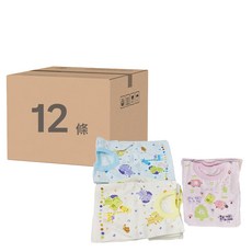 DASING 達興 elePiin 印花紗布圍兜 三色混款 27 x 52cm, 多色, 12條, 1個