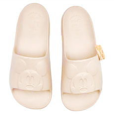 BORUI 柏睿鞋業 大人款 造型厚底紓壓DN米奇浮雕拖鞋 經典款, 奶茶色, 40