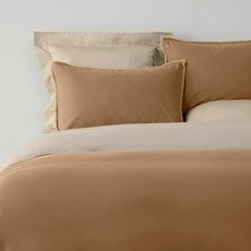 HOLA 和樂家居 艾禮思山形繡200織水洗棉被套, 橘色