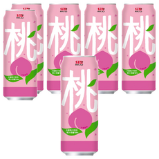 RICO 紅牌 水蜜桃汁飲料, 490ml, 6罐