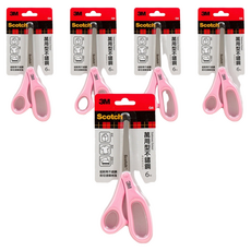 3M Scotch 萬用型不鏽鋼事務專用剪刀 6吋 圓頭設計 安全性佳, 顏色隨機, 5支