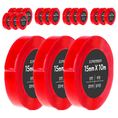 DADA 高黏度無痕防水雙面膠帶, 15mm x 10m, 透明, 18個