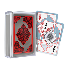 ROYAL 樂友 透明水晶幾何撲克牌 Set, 防水設計, 彈性耐磨, 中國古典風, 1盒