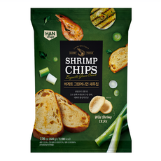 HANCHIPS 韓國蝦餅 法式青蔥口味, 1包, 220g