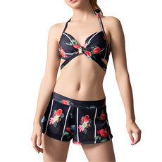 Summer love 夏之戀 大女比基尼 954 三件式, 花卉 深藍色