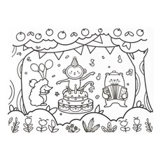 開心派對 食品級矽膠畫畫餐墊 附8色彩色筆 30x40公分, 1個