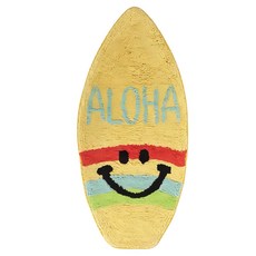 TOMO日本衝浪板造型腳踏墊 微笑彩虹 吸水防滑 居家裝飾